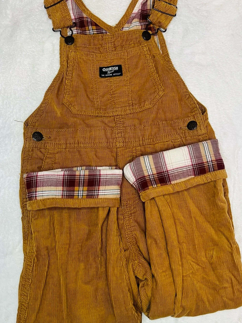 OshKosh B'gosh Mustard Yellow Corduroy Kids Overalls